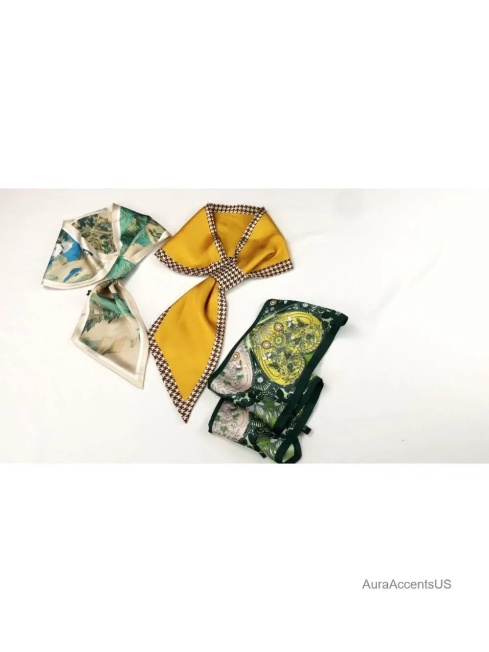 Women's Silky Polyester Pull Through Scarf, Neck Scarf & Head Scarf